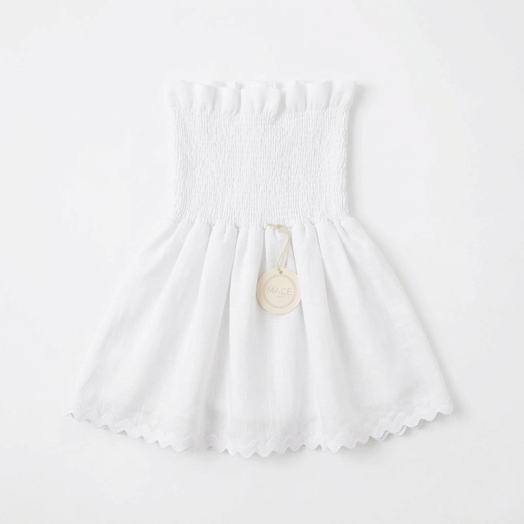 Blusa blanca con ondulina blanca