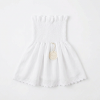 Blusa blanca con ondulina blanca