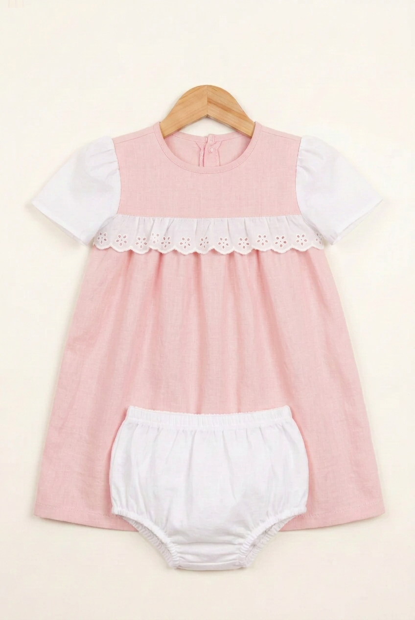 Vestido rosa pastel