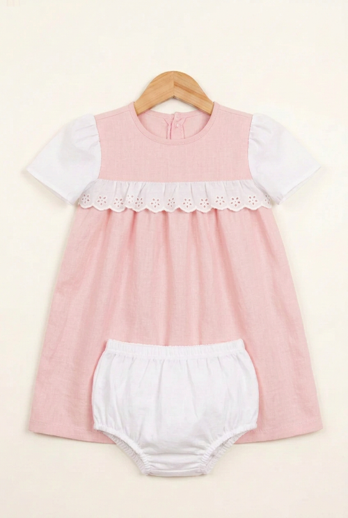 Vestido rosa pastel