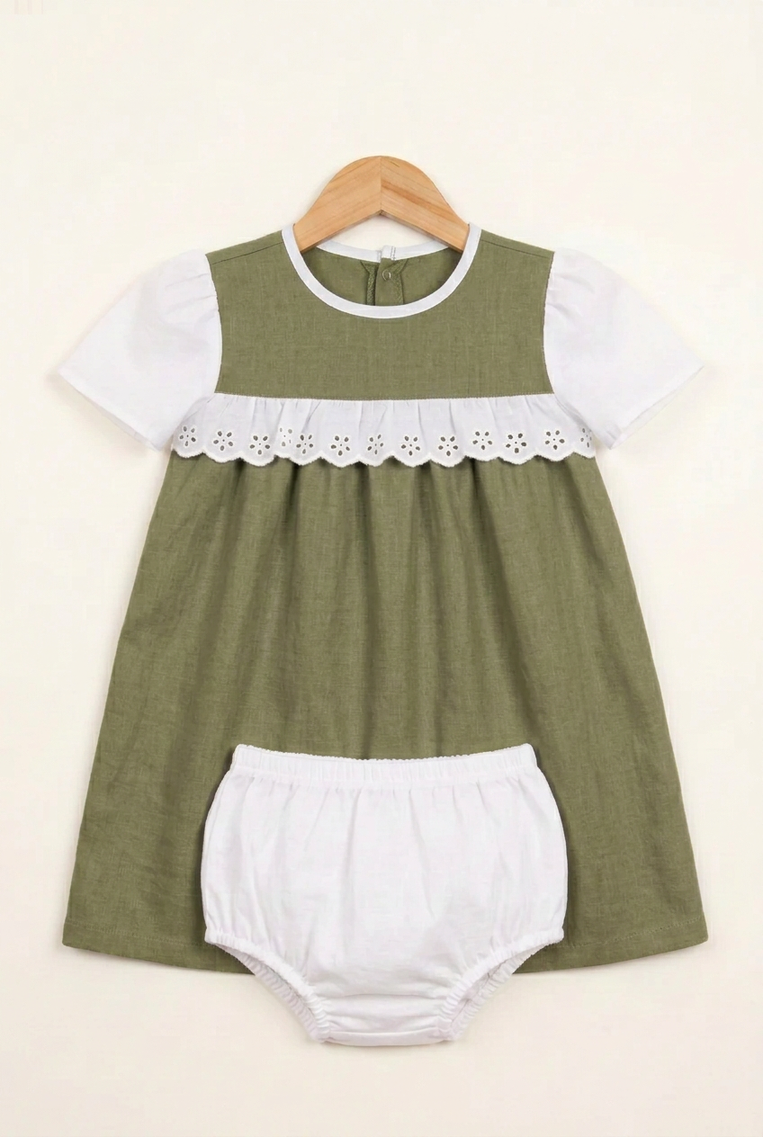 Vestido verde oliva